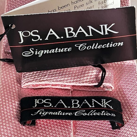 Jos. A. Bank Signature Collection Pink Necktie NWT Real Men Wear Pink - Picture 3 of 5